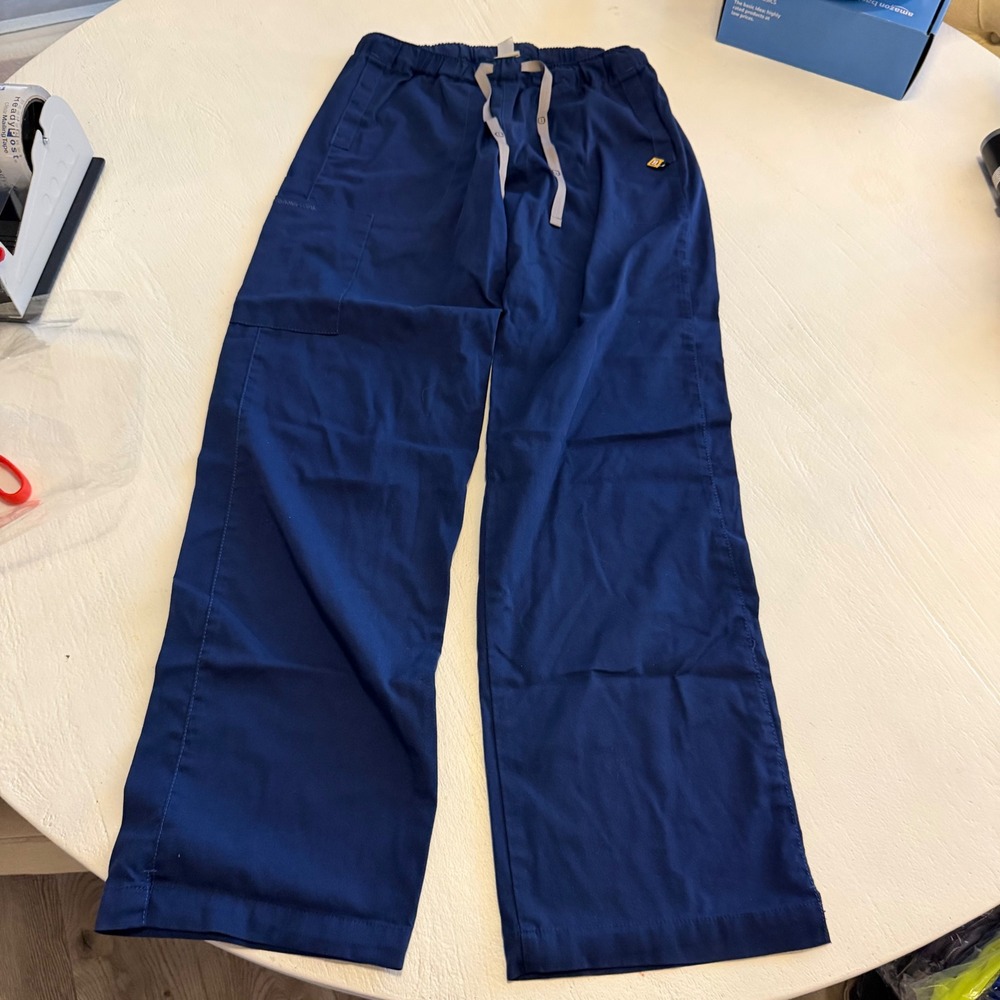WonderWink Womens Navy Blue Scrub Pants Style 5119 Size S Elastic Waist Cargo